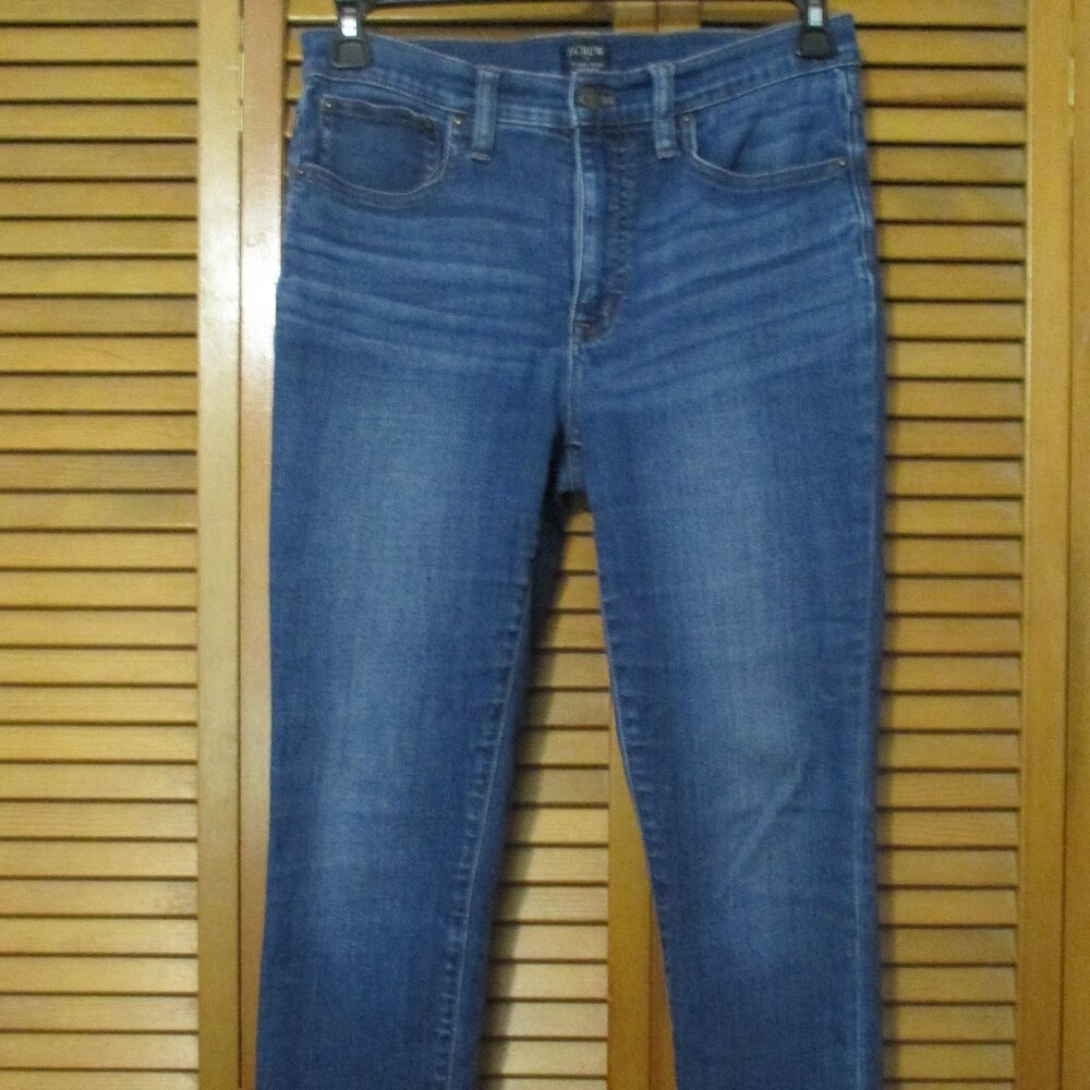 J. Crew women's blue jeans re-imagined mid rise skinny with stretch size 28
